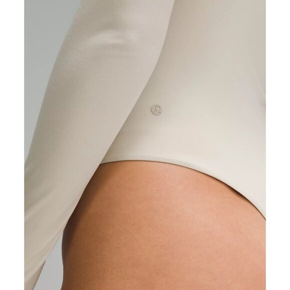 LULULEMON Wundermost Ultra-Soft Nulu Square-Neck Long-Sleeve Bodysuit Sz M NEW - Picture 5 of 5